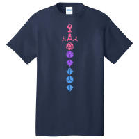 Colorful Polyhedral Dice Set Sword Roleplaying And Basic T-shirt | Artistshot