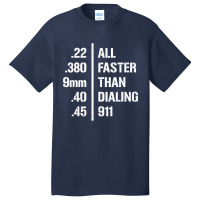 All Faster Than 911 Gun Owner Ammo Freedom Tshirt Basic T-shirt | Artistshot