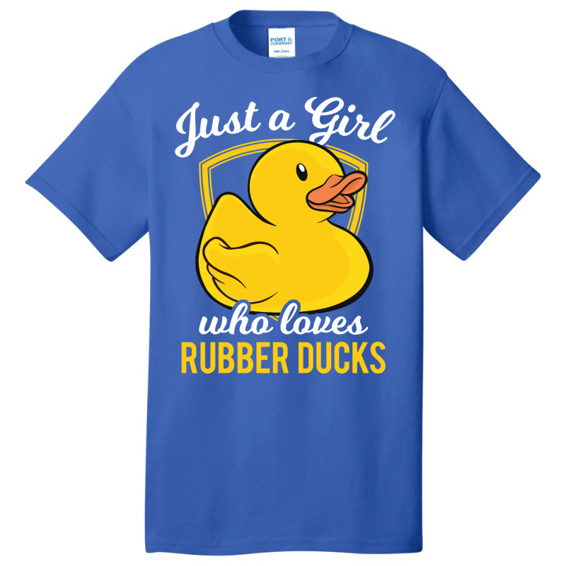 Rubber Duck Just A Girl Who Loves Rubber Ducks Red Basic T-shirt by atitikanokok | Artistshot