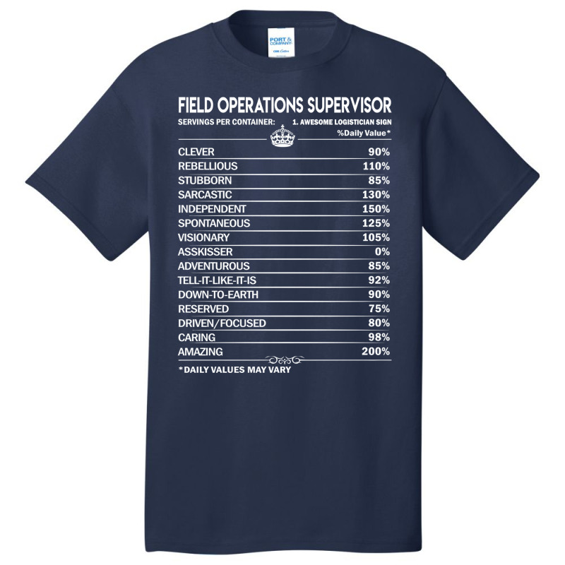 Field Operations Supervisor T  Field Operations Su Basic T-shirt | Artistshot