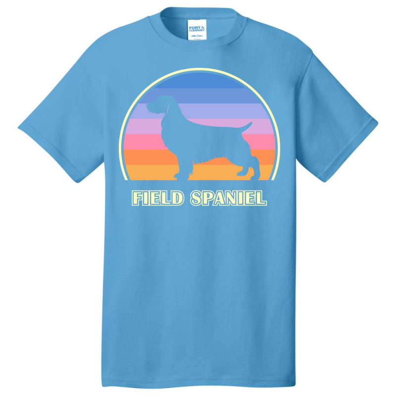 Field Spaniel Vintage Sunset Dog Cute Aesthetic Basic T-shirt by soyefkettieu | Artistshot