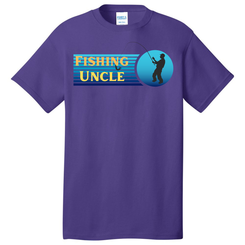 Fishing Uncle Blue Basic T-shirt by omakatetterl | Artistshot