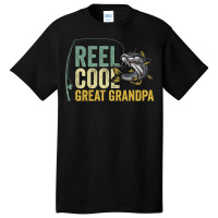 Reel Cool Great Grandpa Fisherman Fishing Stars Basic T-shirt | Artistshot