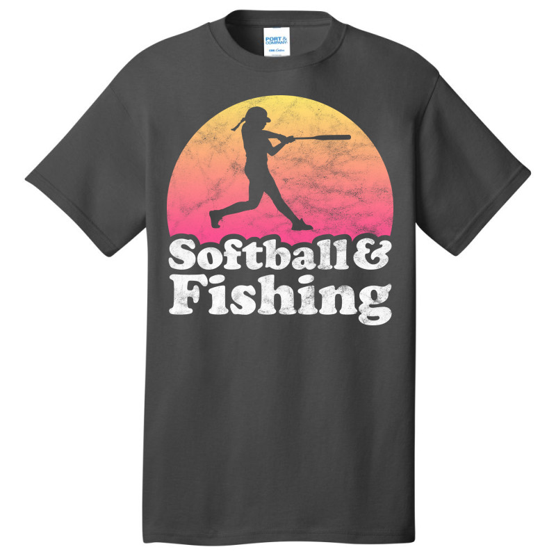 Softball And Fishing Gift For Softball Players Fan Basic T-shirt | Artistshot