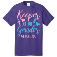 Gender Reveal Keeper Of The Gender 70s Basic T-shirt | Artistshot