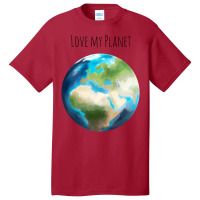 Love Planet Cute (1) (1) Basic T-shirt | Artistshot