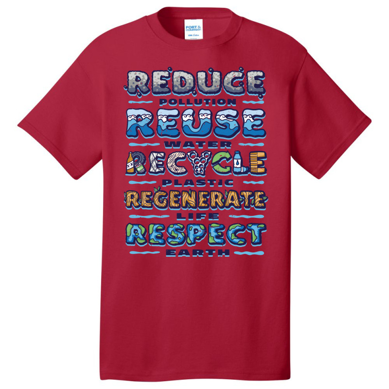 Reduce Reuse Recycle Aesthetic (1) (1) Basic T-shirt | Artistshot