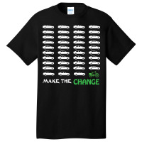 Cyclists Make The Change Climate Awareness Car And Basic T-shirt | Artistshot