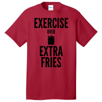 Fitness Gym Exercise Over Extra Fries Yellow Basic T-shirt | Artistshot