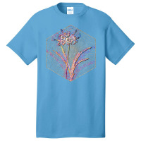 Guernsey Lily Floral Rainbow Mosaic 70s Basic T-shirt | Artistshot