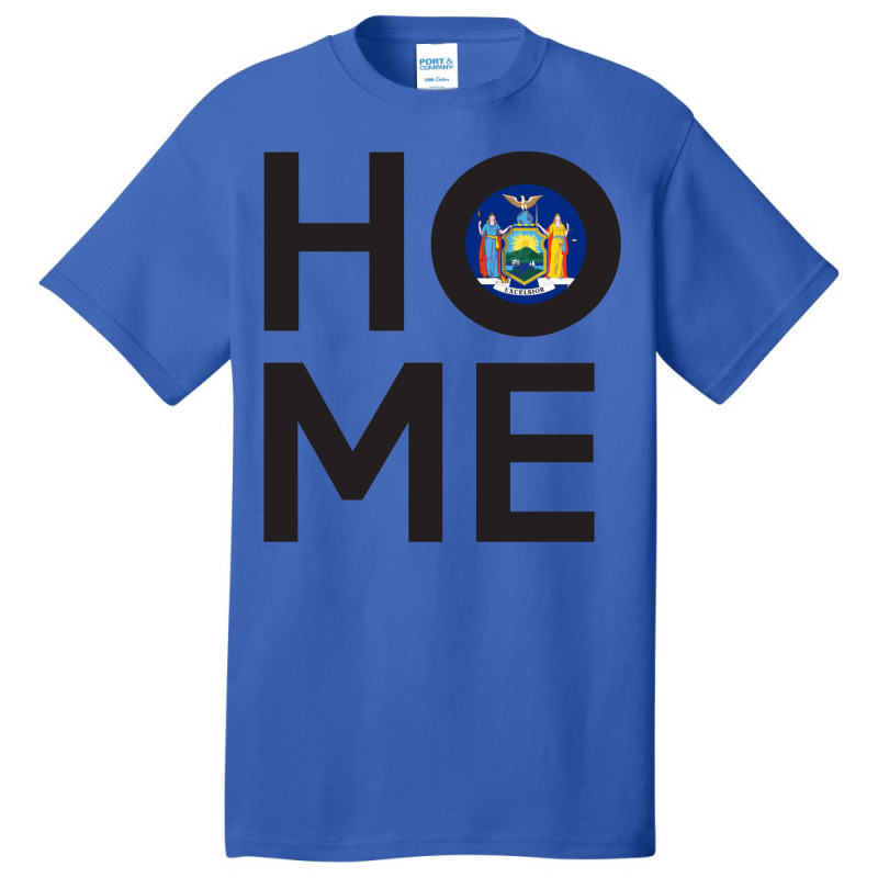 New York State Flag Home Basic T-shirt by dapoteequeen0 | Artistshot