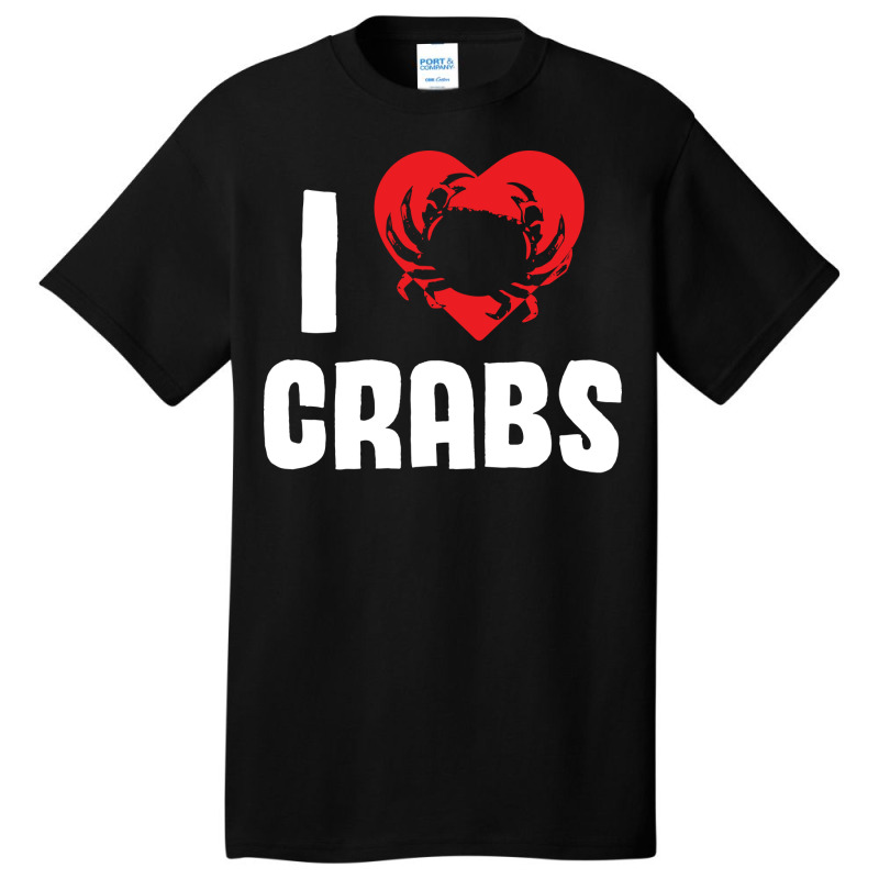 I Love Crabs Heart Crab Crustacean 70s Basic T-shirt | Artistshot