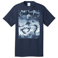 Aquatic Life Hipster Basic T-shirt | Artistshot