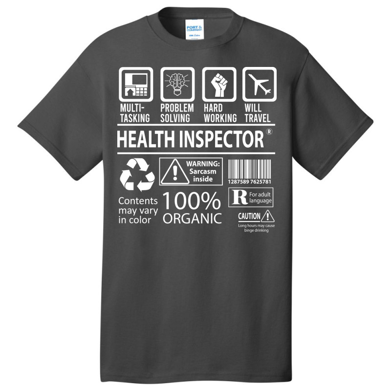 Health Inspector T  Multitasking Certified Job Gif Basic T-shirt by arieanlacotel | Artistshot