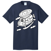 Pilot Helicopter With Cute Cartoon Boy Nature Basic T-shirt | Artistshot