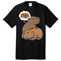 Capybara Hungry For Pancakes Trending Basic T-shirt | Artistshot