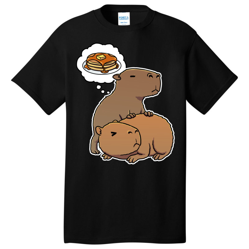 Capybara Hungry For Pancakes Trending Basic T-shirt | Artistshot