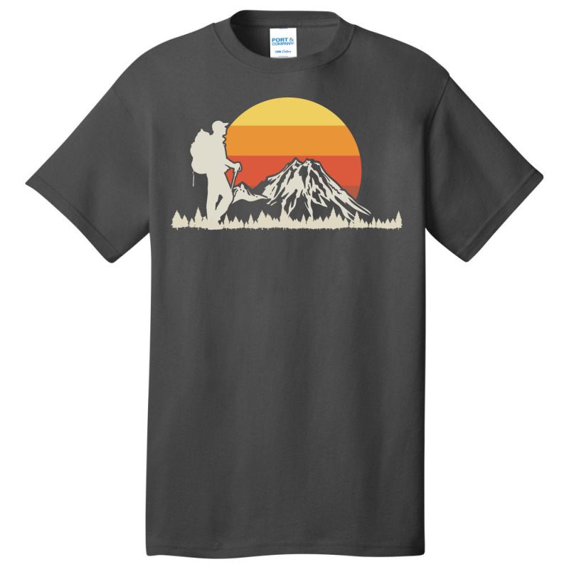 Hiking Hiker Mountain Nostalgia Basic T-shirt by aynarsaydani | Artistshot