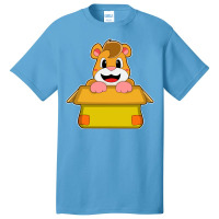 Hamster With Box Hipster Basic T-shirt | Artistshot