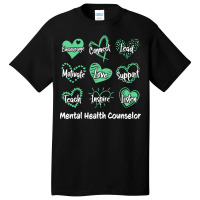 Mental Health Counselor Heart Nostalgia Basic T-shirt | Artistshot