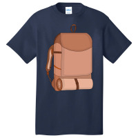 Camping Bag 70s Basic T-shirt | Artistshot