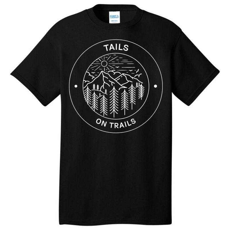 Tails On Trails Hiking Girl Basic T-shirt | Artistshot