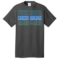 Cheer Squad In Blue Stacked Lettering Travel Basic T-shirt | Artistshot