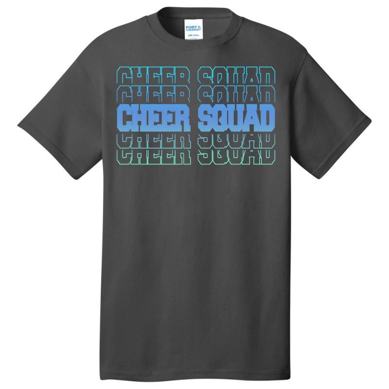 Cheer Squad In Blue Stacked Lettering Travel Basic T-shirt by strosesimonsf | Artistshot