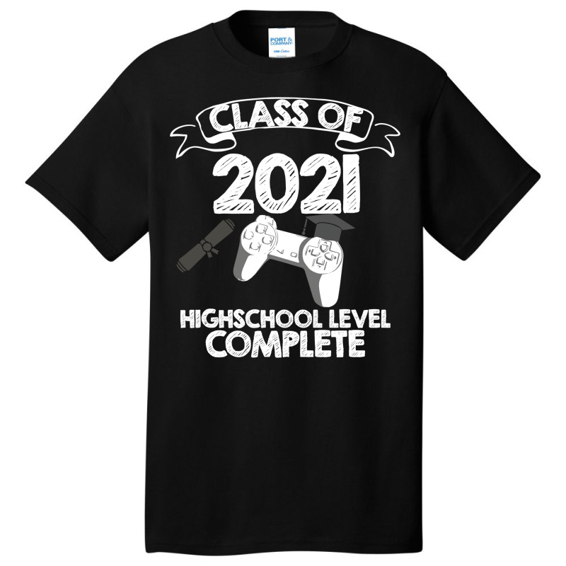 Class 2021 Gaming High School Complete Graduation Basic T-shirt by strosesimonsf | Artistshot