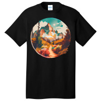 Hiking Trail Into High Alpin Mountain Boy Basic T-shirt | Artistshot