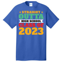 Straight Outta High School Class Of 2023 70s Basic T-shirt | Artistshot