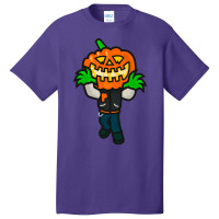 Varsity Pumpkin Creepin Cute Basic T-shirt | Artistshot