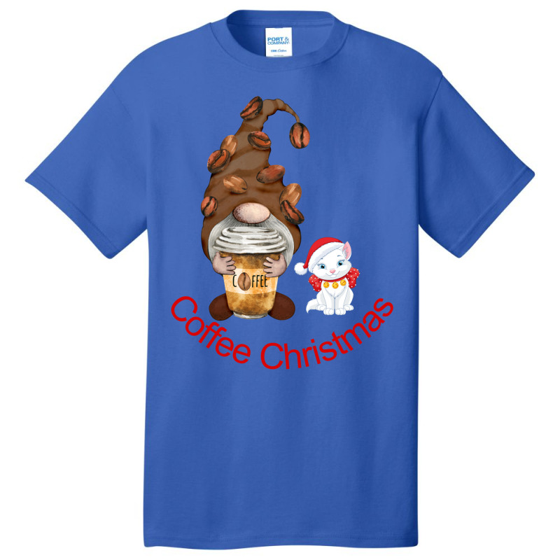 Christmas Coffee And Cat Lover Santa Clause Christ Basic T-shirt | Artistshot