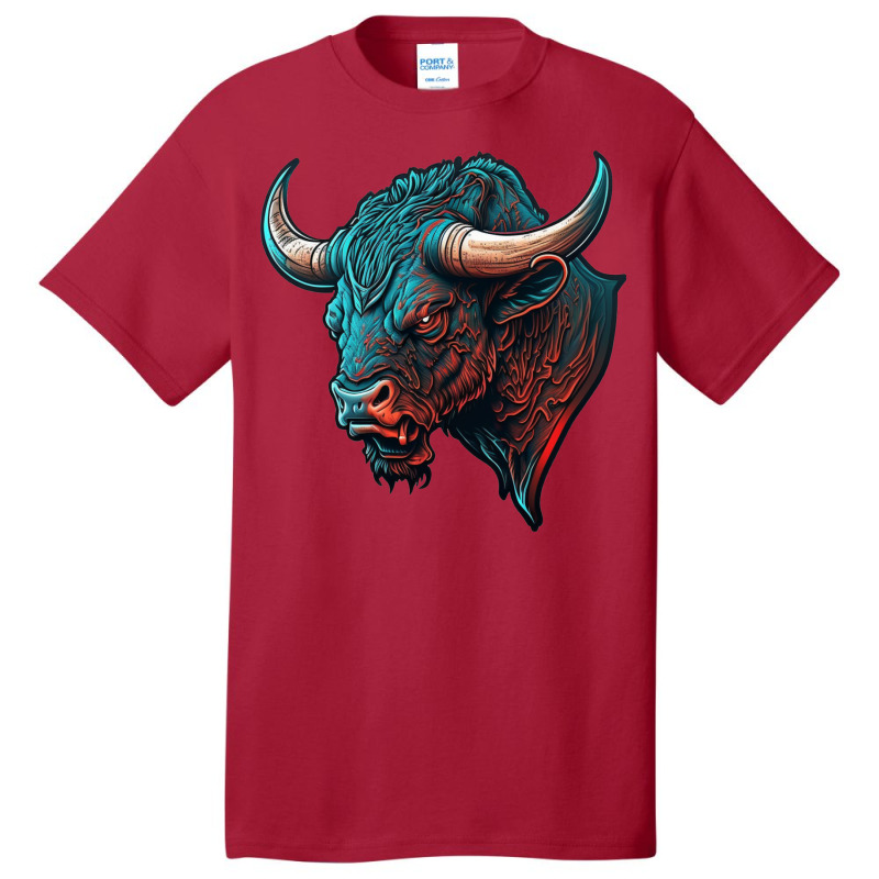 Bull Angry Basic T-shirt by HayesHewitt00 | Artistshot