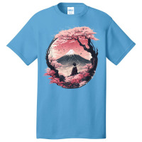 Mount Fuji Cherry Blossoms Geisha Japanese Garden Basic T-shirt | Artistshot