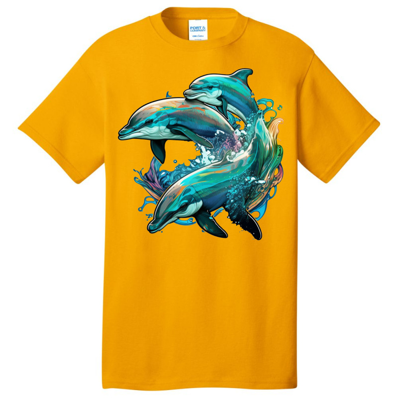 Dolphins Crush Basic T-shirt by ZoritaStrong290 | Artistshot