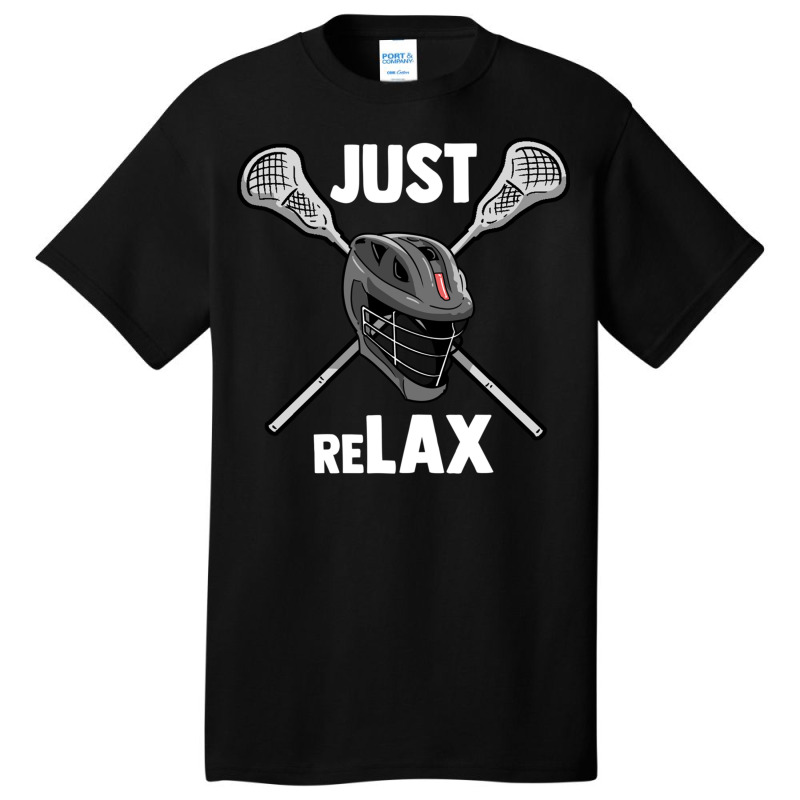 Lacrosse Players Throw Cue Ball Lax Crossstick (3) Basic T-shirt by ChuArt. | Artistshot