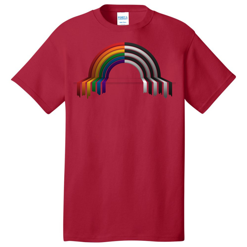 Lgbt Ally Pride Flag 3d Drip Rainbow Design Cool Basic T-shirt | Artistshot