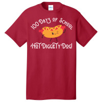 Funny Hot Dog 100 Days Of School Hot Diggety Dog Q Basic T-shirt | Artistshot