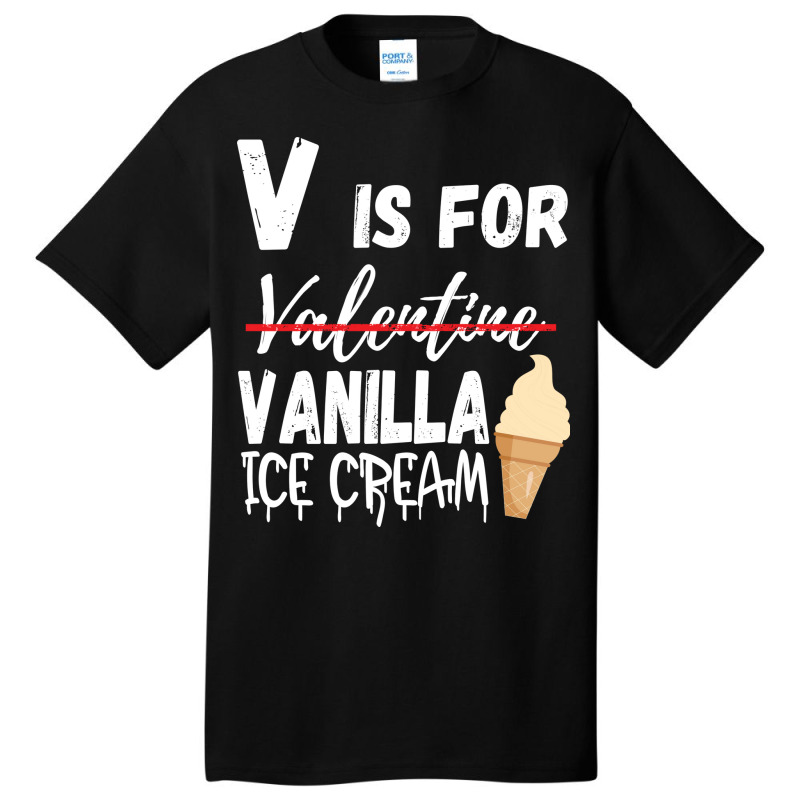 Vanilla Flavor Ice Cream Valentines Day 2023 Gelat Basic T-shirt by hyronnozumaf | Artistshot