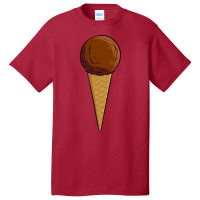 Ice Cream Cone Chocolate Basic T-shirt | Artistshot