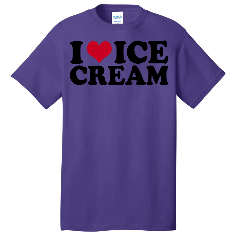 I Love Ice Cream Red Basic T-shirt by doveriilskeh | Artistshot