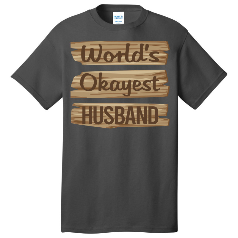 Wooden Sign Husband Yellow Basic T-shirt by abataymunaevj | Artistshot