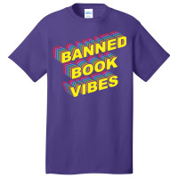 Banned Book Vibes Vintage Rainbow Funny Basic T-shirt | Artistshot