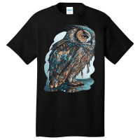 Ocean Sea Water Owl Basic T-shirt | Artistshot