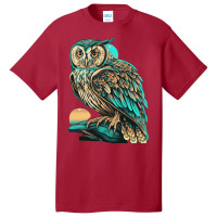 Ocean Sea Water Owl Basic T-shirt | Artistshot