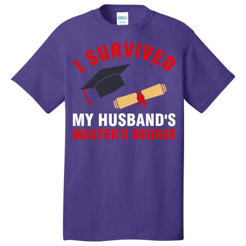 I Survived My Husbands Masters Degree Hipster Basic T-shirt by zeynelntiwaam | Artistshot