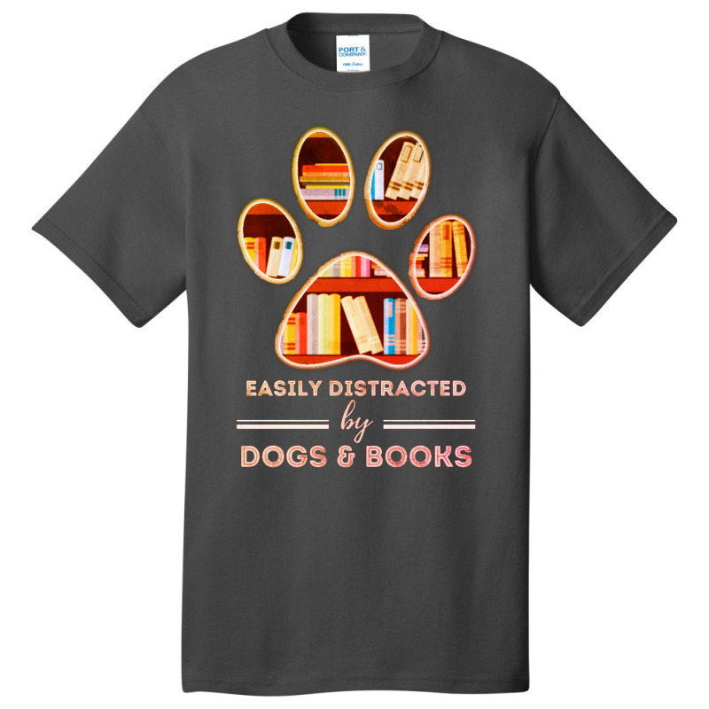 Books And Dogs Lover Basic T-shirt | Artistshot