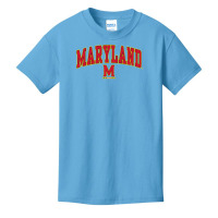 Maryland Terrapins Arch Over Black Officially Lice Basic Youth T-shirt | Artistshot