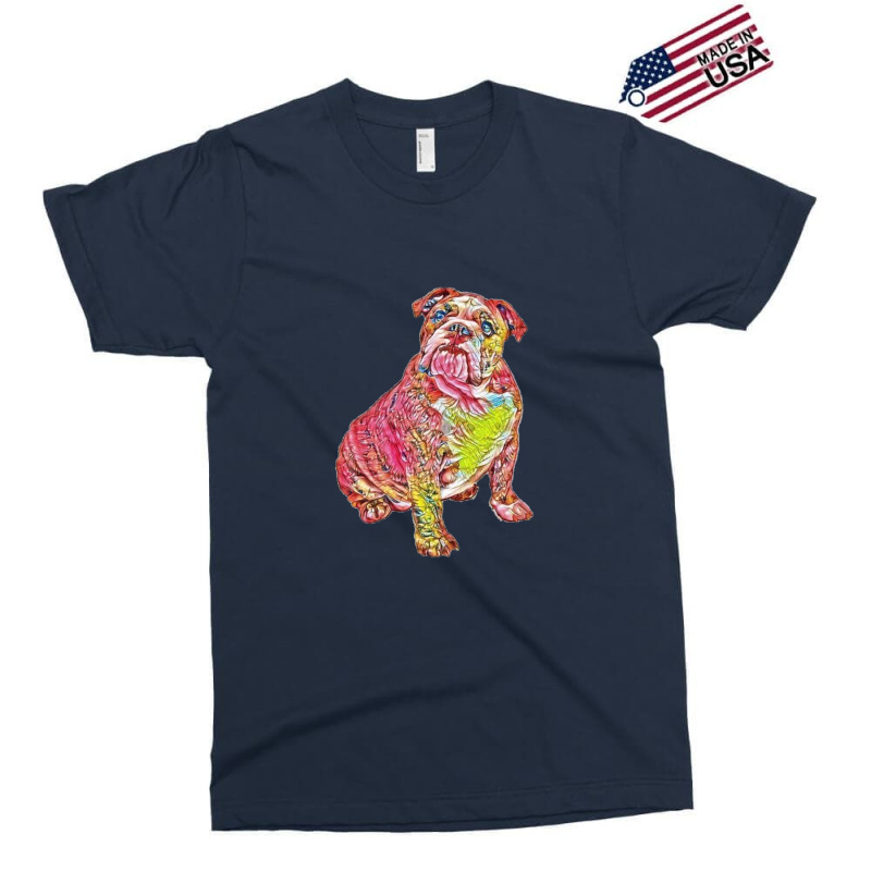 A Cute Bulldog Sitting And Lo Exclusive T-shirt | Artistshot